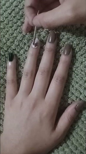 Paw Print Nail Art 🐾✨ Brown & Black Chic Design