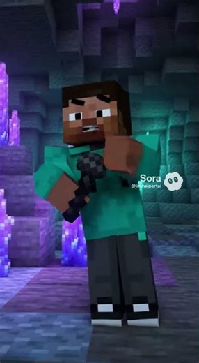 Minecraft Character Freestyle in a Cave
