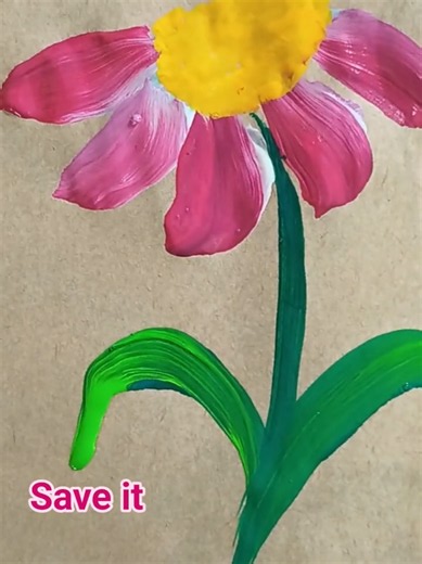 Easy One Stroke Flower Painting using round Brush 🌺🌸✨ #flowerpainting #floralart #onestrokepainting #arttutorial #roundbrush