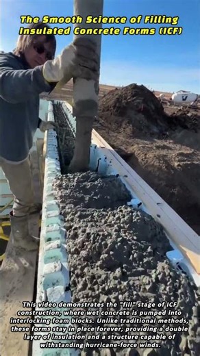 The Smooth Science of Filling Insulated Concrete Forms ICF