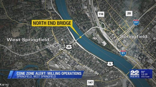 Overnight lane closures in place on North End Bridge