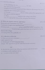 31A. Rewrite as directed4×1=4i) The H.M.Kept the file  the ta... | Filo