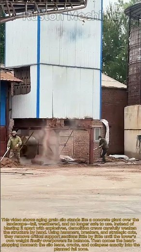 Controlled Demolition: Taking Down a Tower With Hammers Watch a Grain Silo Come Down