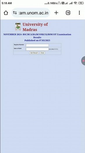 Madras University Results 2025 #madrasuniversity #result2025 #universityofmadras