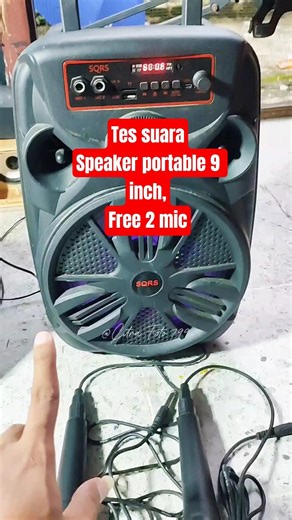 Sound Test Portable Bluetooth Karaoke Speaker 9 inch cheap price free 2 mics ready for karaoke SQRS