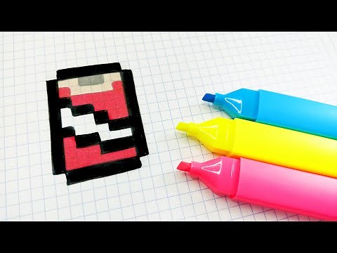 Handmade Pixel Art - How to draw a coke can #pixelart