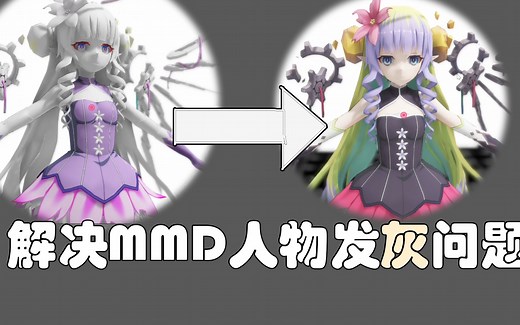 【MMD答疑】轻松解决导入人物材质发黑，颜色不对问题