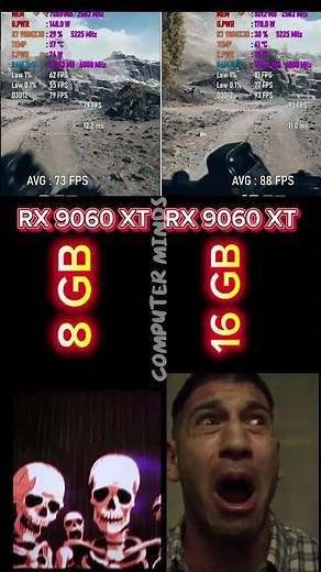 RX 9060 XT 8GB vs 16GB VRAM Performance Test | FPS Benchmark #RX9060XT