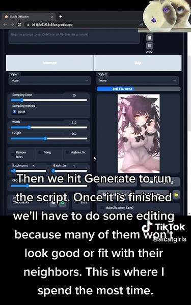 This is a tutorial on how to use Seed Travel in Stable Diffusion Webui to make animations. You will first need to install Stable Diffusion and Flowframes. If you have any questions please don't hesitate to ask in the comments! #stablediffusion #tutorial #flowframes #aicatgirl