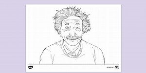 Albert Einstein Colouring Sheet