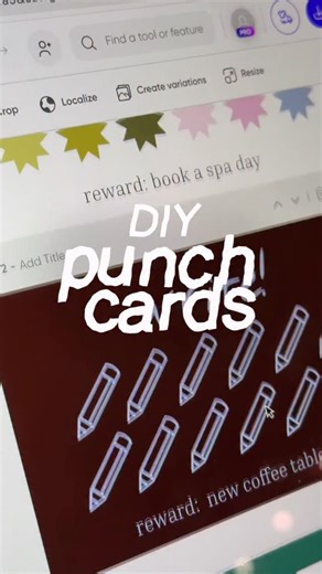 ara 🌱 on Instagram: "diy loyalty punch cards using @picsart #craftidea #picsartpartner #diy #punchcard"
