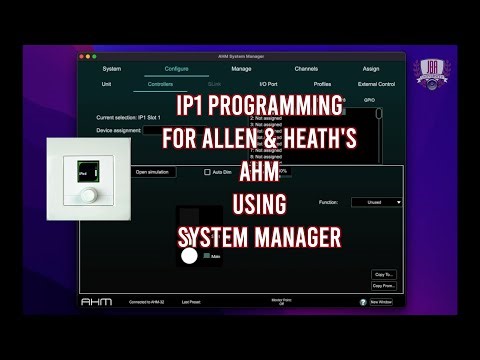 IP1 Programming for Allen & Heath's AHM using System Manager