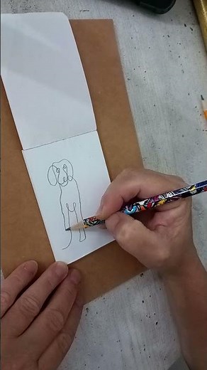 a continuous line drawing of a dog #shorts