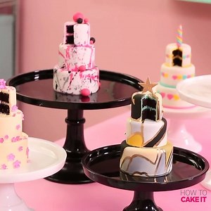 1.8M views · 23K reactions | These cakes are mini but mighty! Watch as we create five miniature cake designs, including floral, marbled, and even a unicorn themed one all using fondant to decorate them! These cakes are perfect fondant beginners and are a great way to get more comfortable with cake decorating! Which one is your fave? | How To Cake It | Facebook