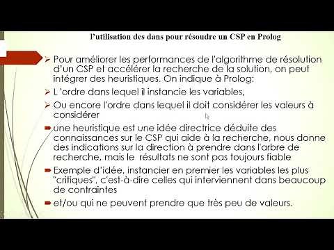 Résolution CSP: Utilisation Heuristiques choix de variable et choix de la valeur de variable Part 1