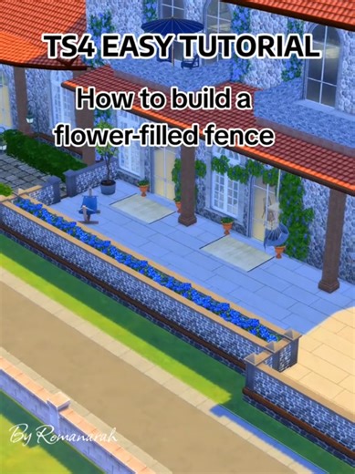 How to Build a Flower-Filled Fence in Sims 4