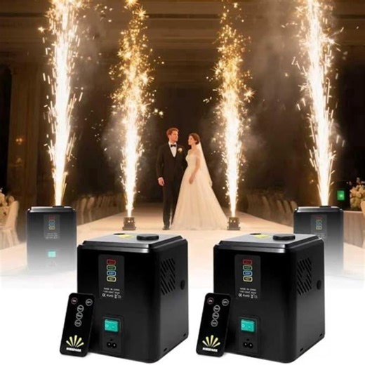 2PCS Mini Cold Spark Machine, 2-3.5m Effect Portable Device for Stage Wedding Party Events DJ Shows(Not Include Consumables)