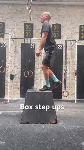 Box step ups. Full leg work, weights and height of step can easily be adjusted. #legworkout