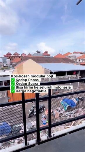 Sarah Gaoshi on Instagram: "Kos-kosan modular mulai 35jt Bukan kaleng-kaleng 👀 ✔ Kedap panas ✔ Kedap suara ✔ Bisa kirim ke seluruh Indonesia ✔ Harga masih nego tipis-tipis 😎 Bangun cepet, langsung siap disewain 💸 Yang nunggu? kebagian sisa 😮‍💨 📲 Gas amankan unit sekarang: 0895329782461 | 0895329782502 #kosmodular #kosan35jt #investasikos #rumahmodular #properticuan"