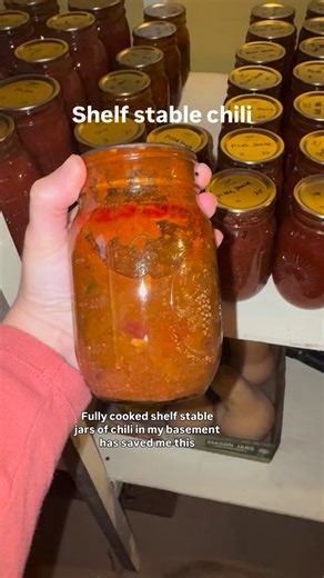 Chili on the shelf > chili in the freezer 🙂‍↕️ #pressurecanning #canning #canningchili #selfsufficient #homestead #gardening #foodpreservation #howtocanchili | More than Gardening