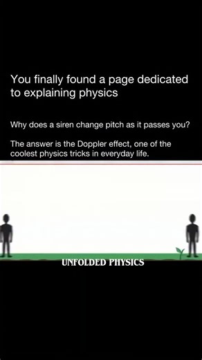 Unfolded Physics on Instagram: "The Doppler Effect is what makes a moving sound seem higher or lower depending on whether it’s coming toward you or heading away. When a source of sound moves closer, the sound waves get compressed — the wavelength shortens, and the pitch rises. When it moves away, those waves stretch out, making the pitch drop. This same effect isn’t just for sirens or speeding cars — it’s used in astronomy to measure the motion of stars and galaxies, in weather radar to track st