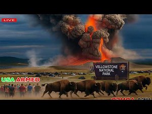 US Panic: Live footage of Yellowstone's huge magma eruption sends all animals running