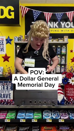 The most important employee in town on Holidays🔥 #memorialday #dollargeneral #smalltown #comedy #funnyvideo