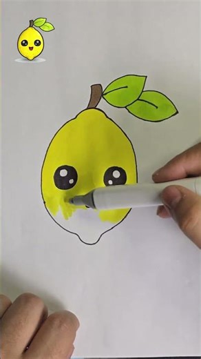 Draw a Cute Lemon in 30 seconds! #artforbeginners #drawing4kids #easydrawing #howtodraw
