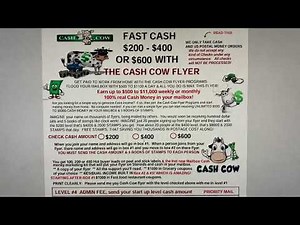 *How to make money mailing Flyers* *The Cash Cow Flyer* * Direct Mail Business Opportunities*