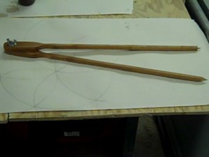 Wooden Compass. a Shop Tool for Circle Drawing and Dividing.
