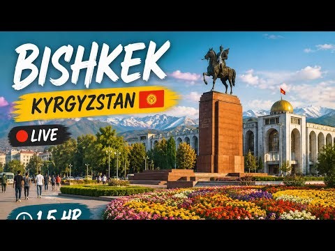 WALKING AROUND BISHKEK, KYRGYZSTAN 🇰🇬 | Exploring the Capital City on Foot