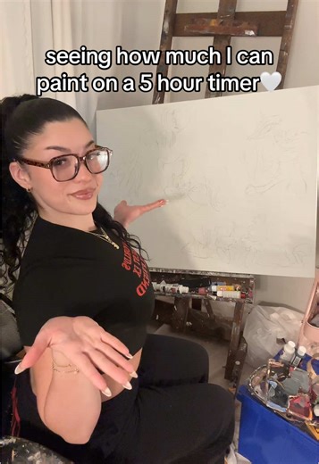 seeing how much I can paint on a 5 hour timer🤍
