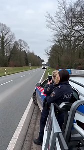 A close call on the roadside. The truck drifted onto the shoulder and passed just inches from the parked patrol car. Always stay alert and drive safe. #RoadSafety #DriveSafe #CloseCall #TruckDriver #TrafficMoment #RoadsideMoment #SafeDriving #RealLifeMoment #ViralClip #ForYou