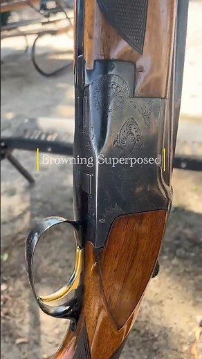 Rare #Browning #12gauge Superposed #shotgun with black action at Redlands Shooting Park, Belgian