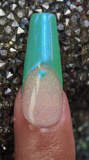 Stunning Chrome Turquoise French Manicure Tutorial