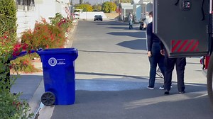 2:15PM Porterville Police responded to a department assist for Porterville FD at the 1300 block of W. Morton, Mission Bell Mobile Home Park. Initial reports indicated a White male adult went into a patio at a residence and pulled the Blue recycle bin, dragging it into the roadway. The subject then put his belongings into the can lighting it on fire. A witness told the Stringer the subject verbally threatened to break into the residence but left the scene on foot. Porterville Police Officers loca
