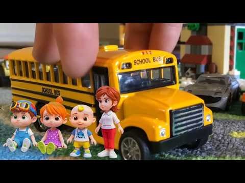 Wheels on the bus toy edition || Cocomelon Style Toy Bus Ride | Kids Nursery Rhyme