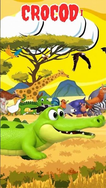 Colorful Savanna Animal Sounds Song🌈 Munch, Snap, HaHa & Screech🦒 Learn Savanna Animals for Toddlers
