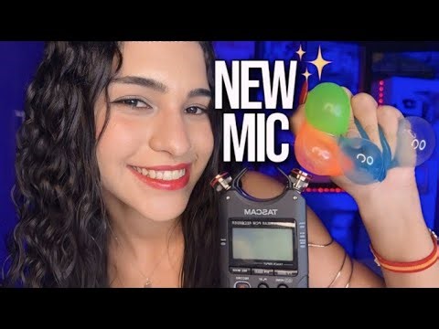 ASMR - TESTANDO MIC NOVO TASCAM DR-40x ✨