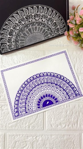 Easy Mandala Art💖✨#art #drawing #mandalaart #satisfying #explore #shorts