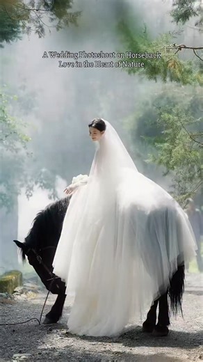 @vietnamphotographyservice on Instagram: "This wedding photoshoot is more than a moment it is a journey. The bride in her pure white gown, the groom by her side, and love moving forward quietly, calmly, and deeply. Horses are not merely a prop here, but a symbol of freedom, strength, and lasting connection. Each frame carries a cinematic breath wild yet romantic, classic yet timeless. If you dream of a wedding photoshoot that is distinctive, elegant, and truly one of a kind, perhaps… this is how