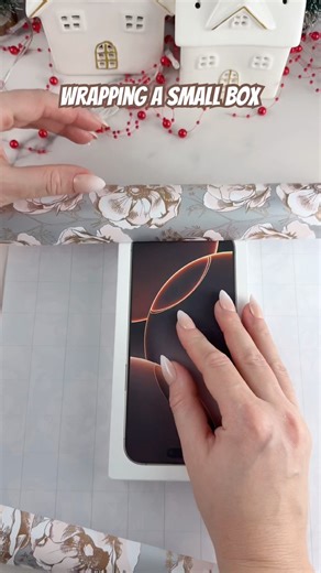 Wrapping a Small Box. #giftwrapping #smallbox #packagingideas #satisfying #shorts