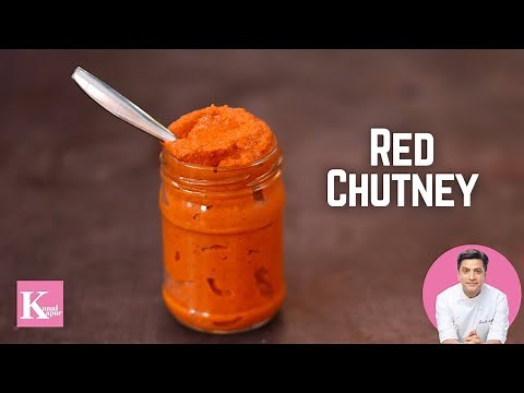 Red Chutney For Mysore Masala Dosa | Kempu Chutney | Kunal Kapur Coconut Recipes लाल चटनी दोसा वाली