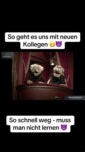 Waldorf und Statler von der Muppet Show #arbeit #job #kollege #name #funny