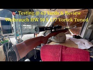 🎯 Accuracy Testing @ 63 yards & Review Weihrauch HW50S 177 Vortek Tuned #weihrauch #weihrauchhw50s