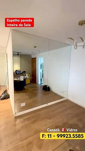 ESPELHO NA PAREDE INTEIRA DA SALA | espelho na sala decorativo