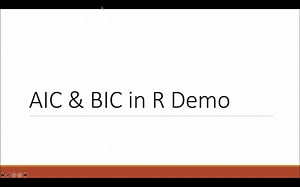 Checking logistic regression models in R using AIC and BIC