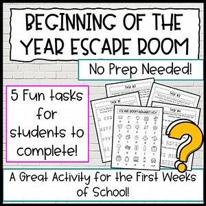 Beginning of the Year Escape Room | A NO PREP First Few Days of School Activity!