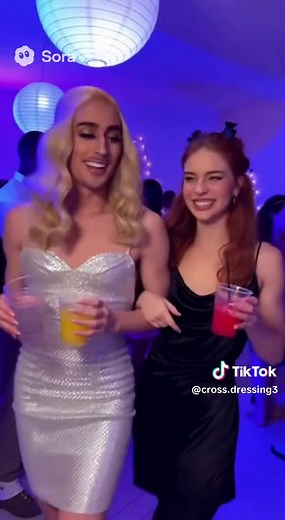Sister Transforms Brother for Party Fun