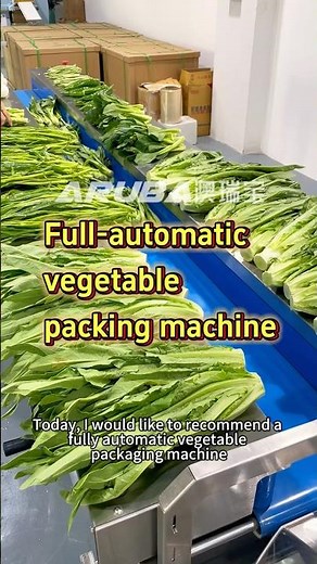 A full-automatic vegetable packing machine,Different vegetables can be packaged at the same time.